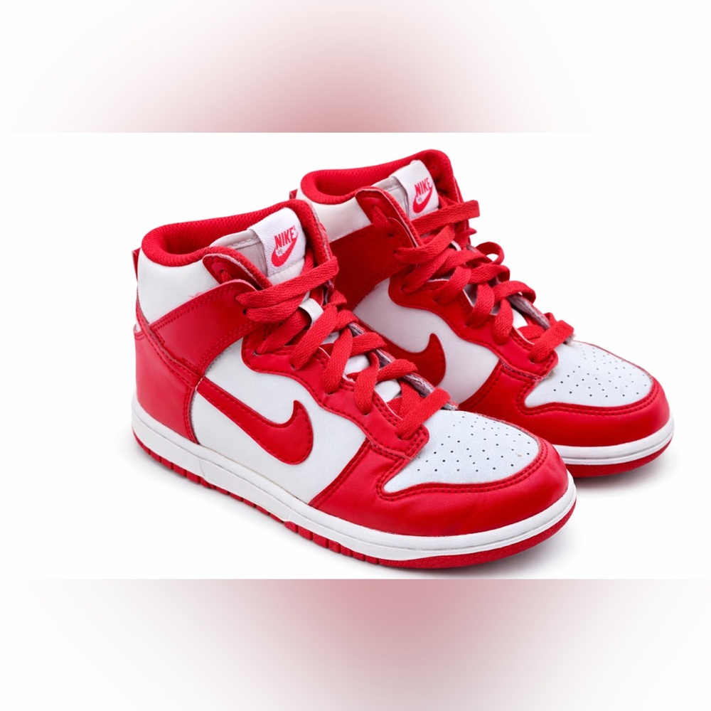 Nike Dunk High PS "University Red" (style code DD2314-106). Size 13 youth